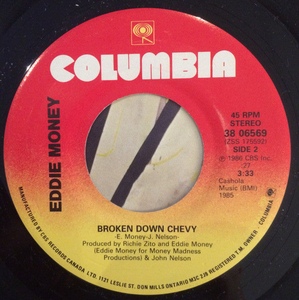 Eddie Money : I Wanna Go Back (7", Single)