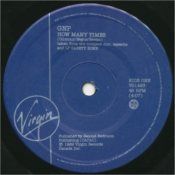 GNP (4) : How Many Times / In Your Eyes (7", Single)