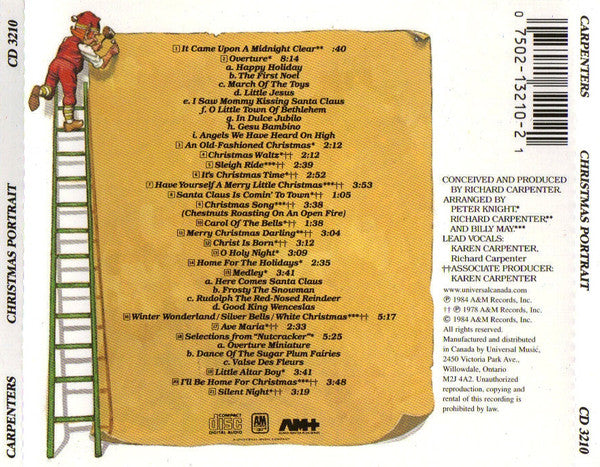 Carpenters : Christmas Portrait (CD, Album, RE, S/Edition)
