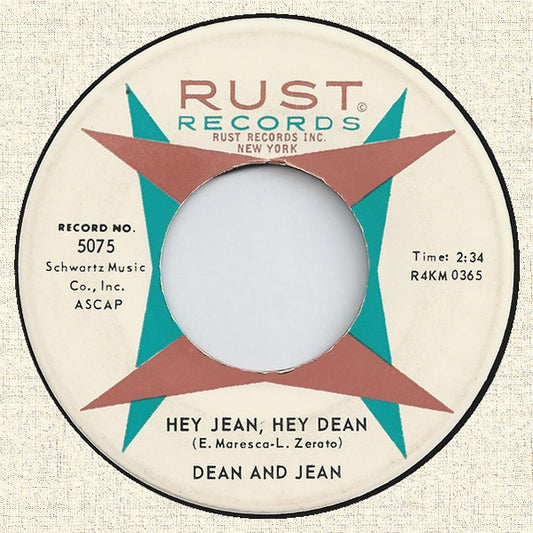 Dean & Jean : Hey Jean, Hey Dean (7")