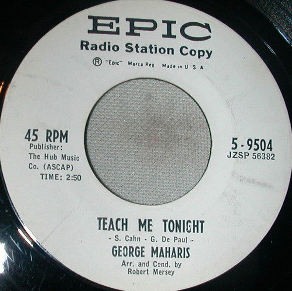 George Maharis : After The Lights Go Down Low  (7", Promo)