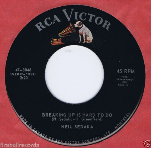 Neil Sedaka : Breaking Up Is Hard To Do (7", Single)