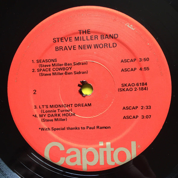 Steve Miller Band : Brave New World (LP, Album, Club, RE, Gat)