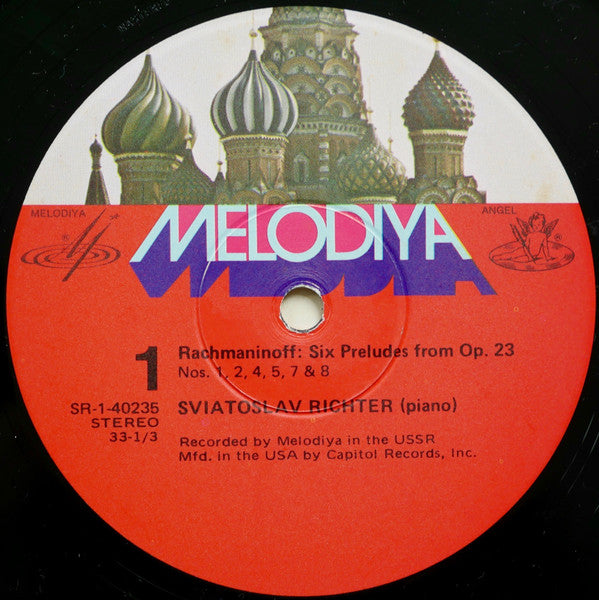 Sergei Vasilyevich Rachmaninoff, Sviatoslav Richter : Preludes From Op. 23 & Op. 32 - In Commemoration Of The Composer's Centennial (LP, Album)