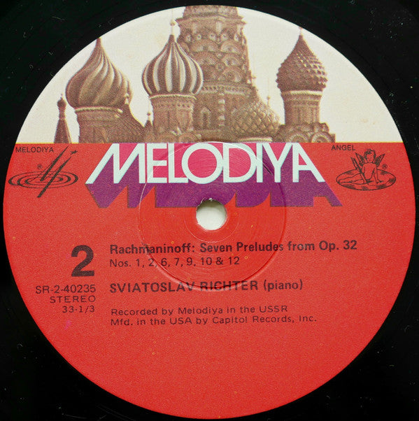 Sergei Vasilyevich Rachmaninoff, Sviatoslav Richter : Preludes From Op. 23 & Op. 32 - In Commemoration Of The Composer's Centennial (LP, Album)