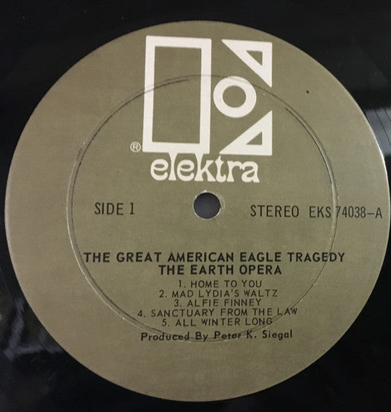 Earth Opera : The Great American Eagle Tragedy (LP, Album)