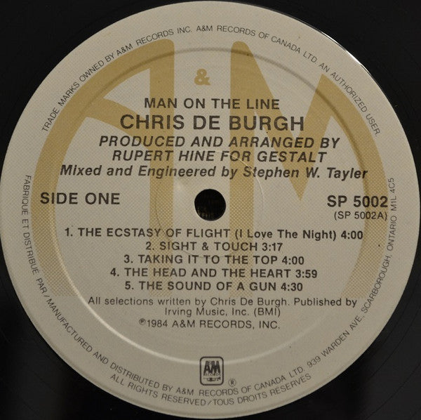 Chris de Burgh : Man On The Line (LP, Album)