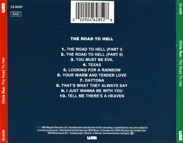 Chris Rea : The Road To Hell (CD, Album)