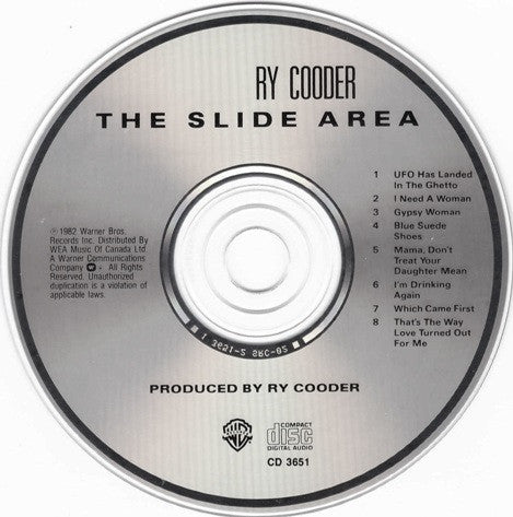 Ry Cooder : The Slide Area (CD, Album, RE)