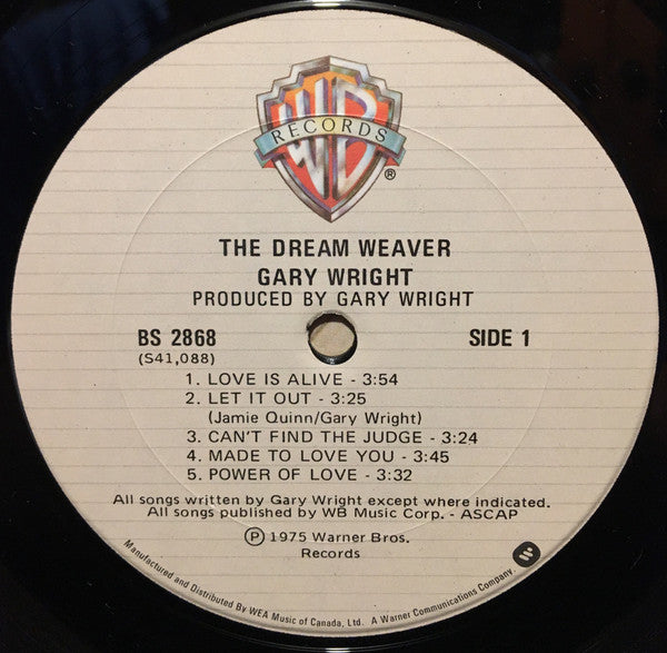 Gary Wright : The Dream Weaver (LP, Album, RE)