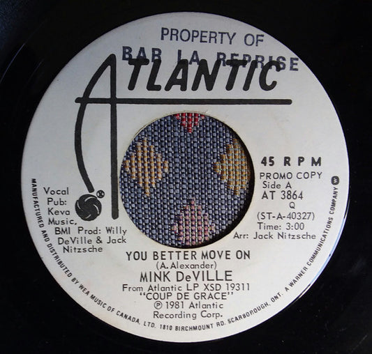 Mink De Ville* : You Better Move On (7", Single, Promo)