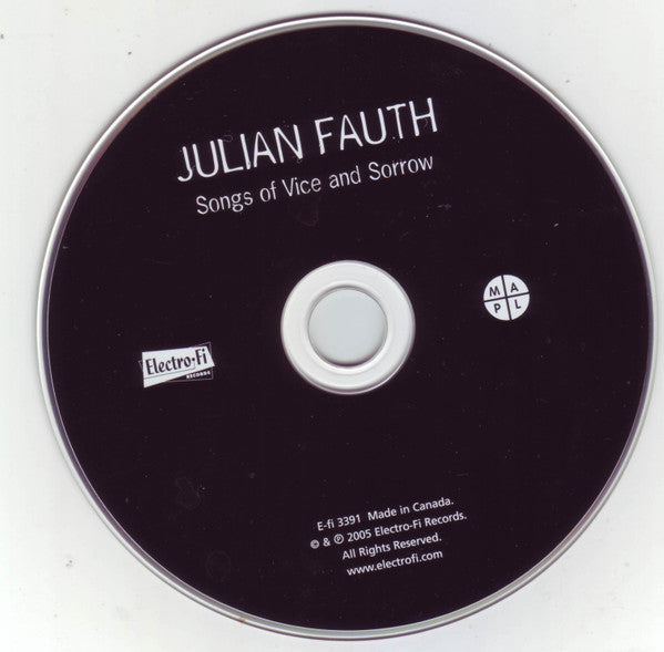 Julian Fauth : Songs Of Vice And Sorrow (CD, Album)