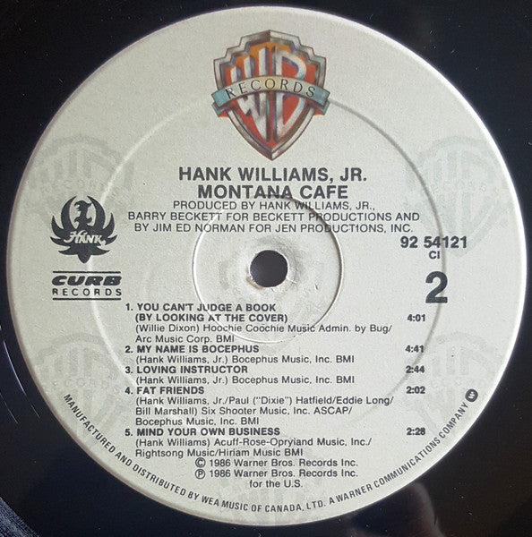 Hank Williams Jr. : Montana Cafe (LP, Album)