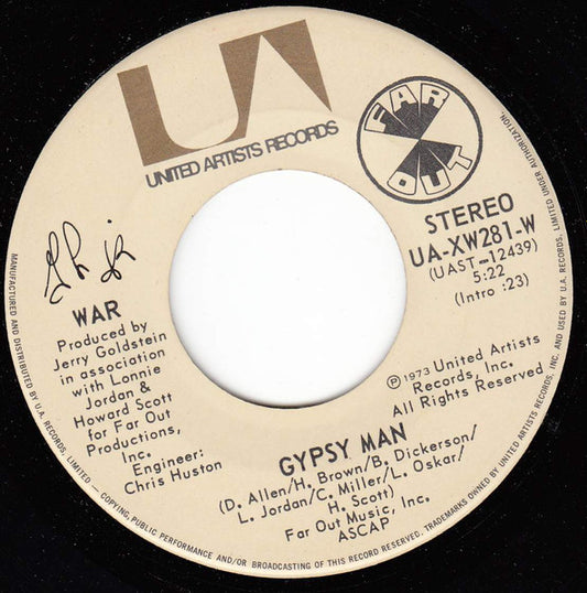 War : Gypsy Man (7", Single)