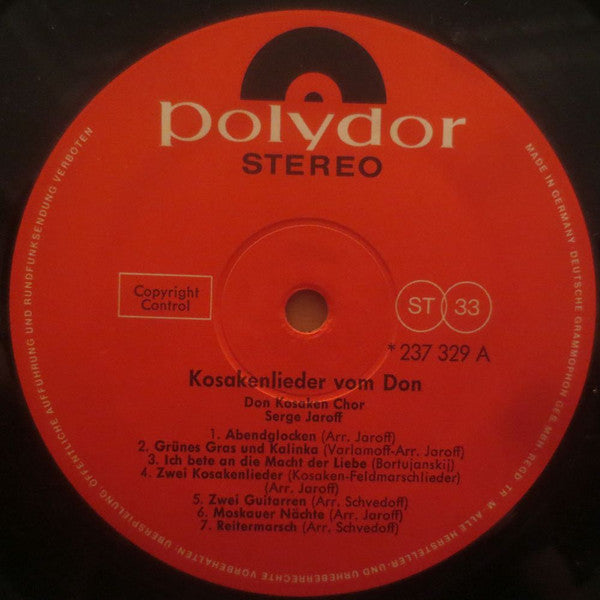 Don Kosaken Chor Serge Jaroff : Kosakenlieder Vom Don (LP, Album)