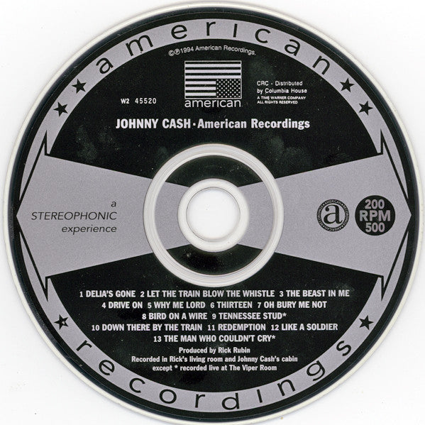 Johnny Cash : American Recordings (CD, Album, Club)
