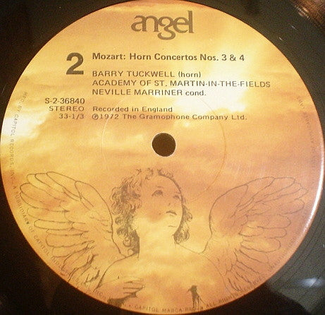 Wolfgang Amadeus Mozart, Barry Tuckwell : The Academy Of St. Martin-in-the-Fields, Sir Neville Marriner : The Four Horn Concertos:  Concert Rondo In E Flat, Concerto "No. 5" In E (Fragment) (LP, RP)