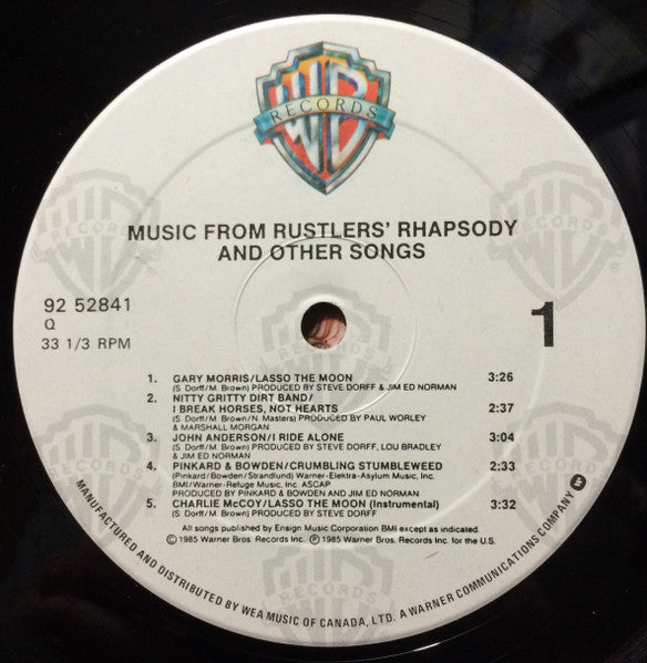 Various : Music From Rustlers' Rhapsody And Other Songs (LP, Album)
