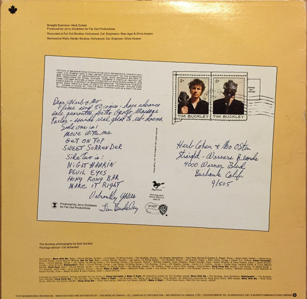 Tim Buckley : Greetings From L.A. (LP, Album, Qua)