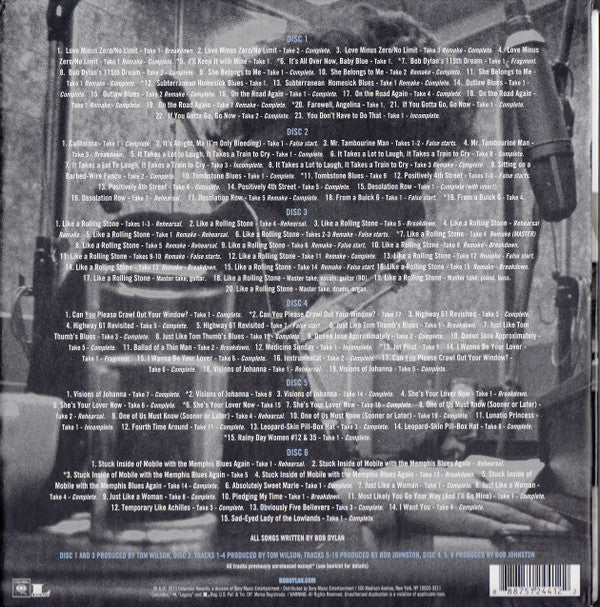 Bob Dylan : The Cutting Edge 1965 – 1966 (6xCD, Album + Box, Dlx)