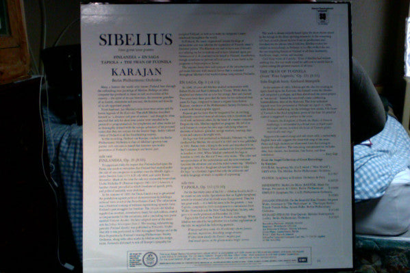 Jean Sibelius, Berliner Philharmoniker, Herbert von Karajan : Finlandia / En Saga / Tapiola / The Swan Of Tuonela (LP, Album, Quad)