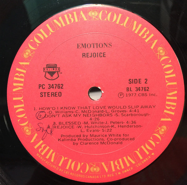 The Emotions : Rejoice (LP, Album)
