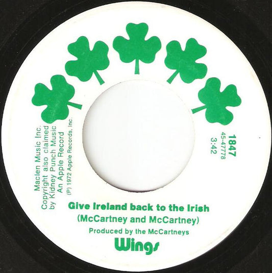 Wings (2) : Give Ireland Back To The Irish (7", Single)