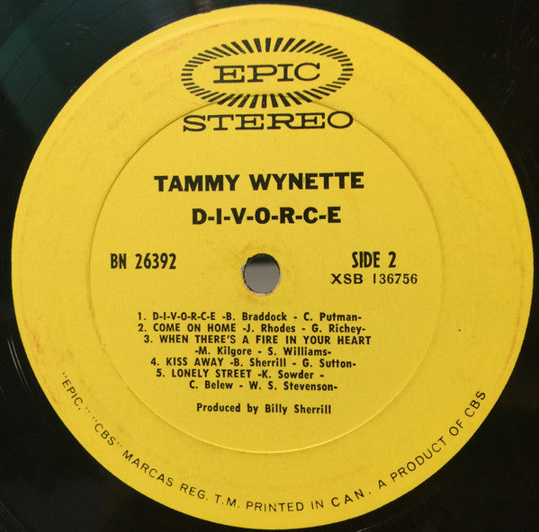 Tammy Wynette : D-I-V-O-R-C-E (LP, Album)