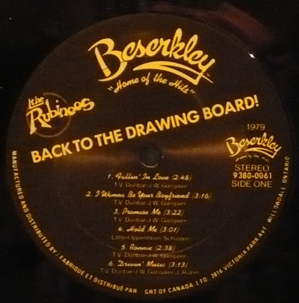 The Rubinoos : Back To The Drawing Board (LP, Album)