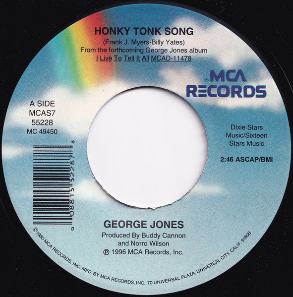 George Jones (2) : Honky Tonk Song (7", Single)