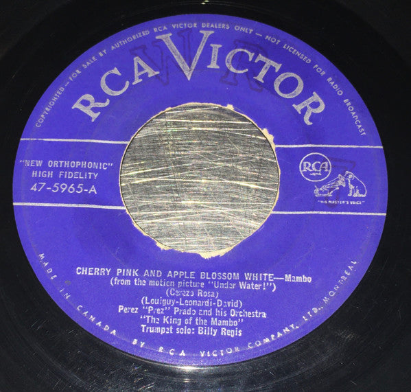 Perez "Prez" Prado And His Orchestra* : Cherry Pink And Apple Blossom White / Rhythm Sticks (7", Single)