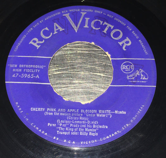 Perez "Prez" Prado And His Orchestra* : Cherry Pink And Apple Blossom White / Rhythm Sticks (7", Single)