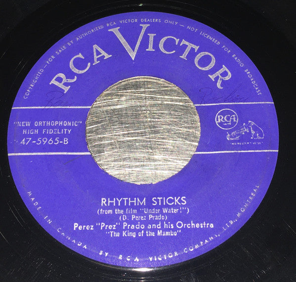 Perez "Prez" Prado And His Orchestra* : Cherry Pink And Apple Blossom White / Rhythm Sticks (7", Single)