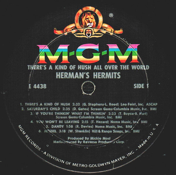 Herman's Hermits : There's A Kind Of Hush All Over The World (LP, Album, Mono, Wad)