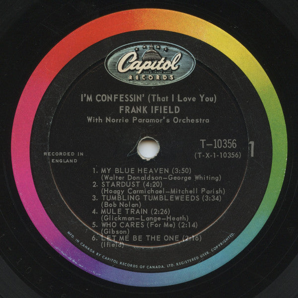 Frank Ifield : I'm Confessin' (That I Love You) (LP, Album, Mono)