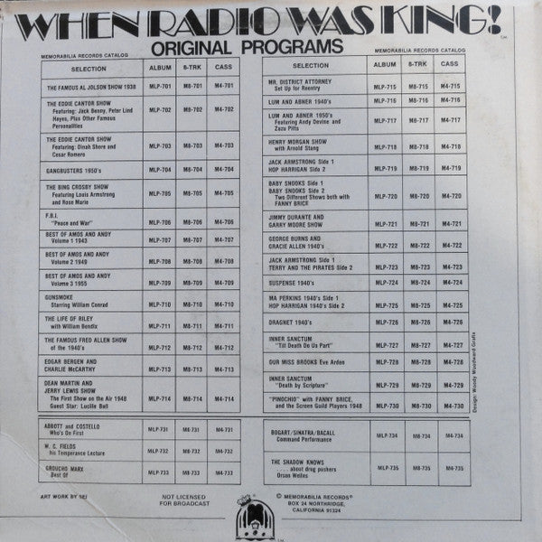 Various : Jack Armstrong / Hop Harrigan (LP, Mono)