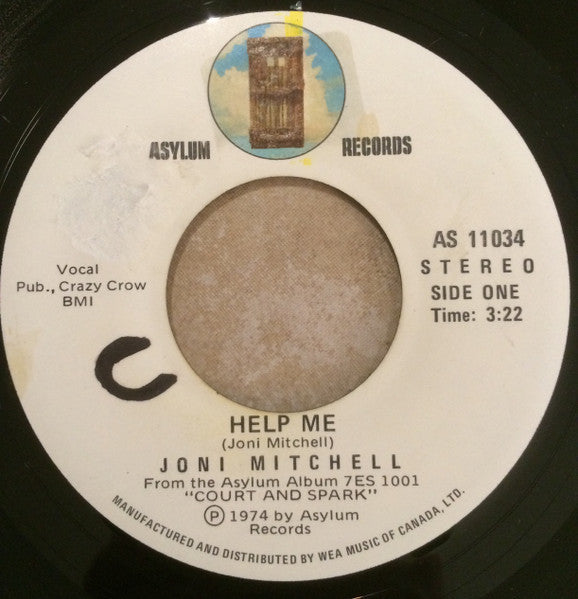 Joni Mitchell : Help Me (7", Single)