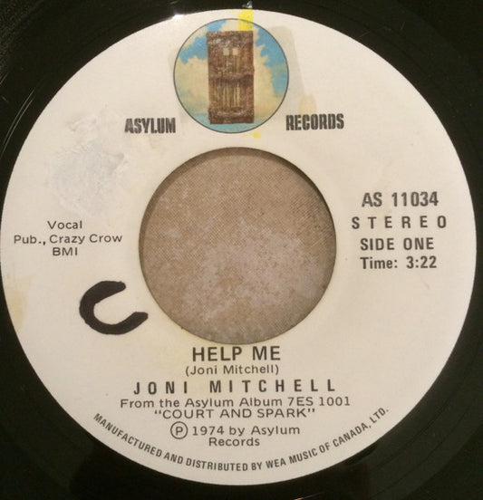 Joni Mitchell : Help Me (7", Single)