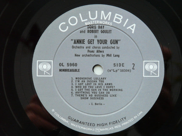 Doris Day, Robert Goulet : Annie Get Your Gun (LP, Album, Mono)