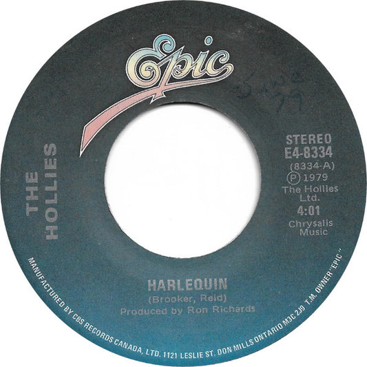The Hollies : Harlequin / Draggin' My Heels (7", Single)