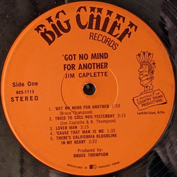 Jim Caplette : 'Got No Mind For Another (LP, Album)