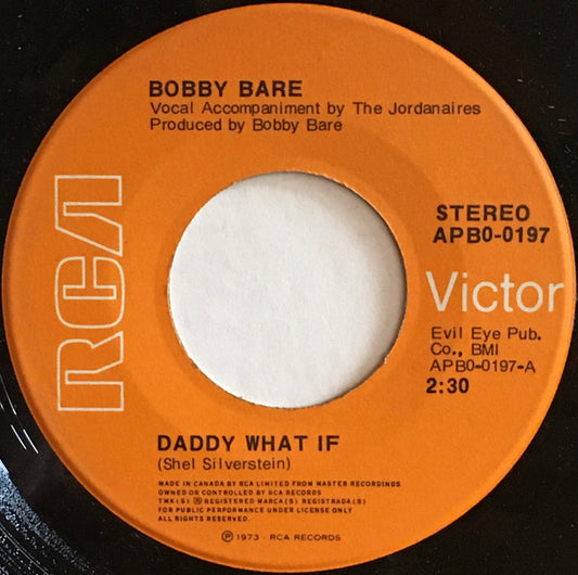 Bobby Bare : Daddy What If (7", Single)