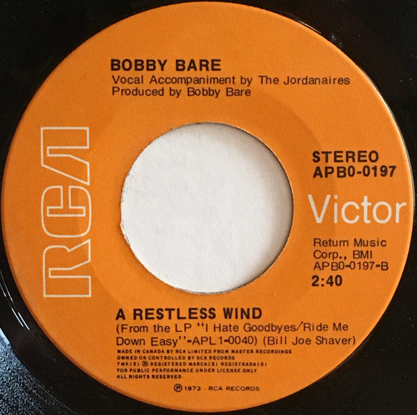 Bobby Bare : Daddy What If (7", Single)