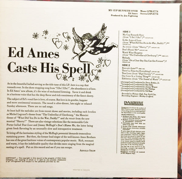 Ed Ames : My Cup Runneth Over (LP, Album)