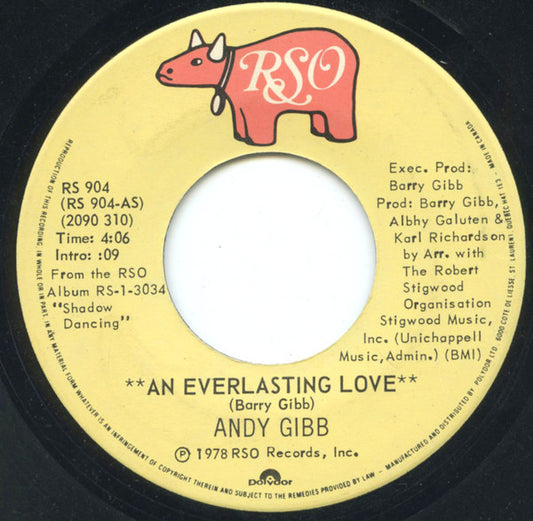 Andy Gibb : An Everlasting Love (7", Single)