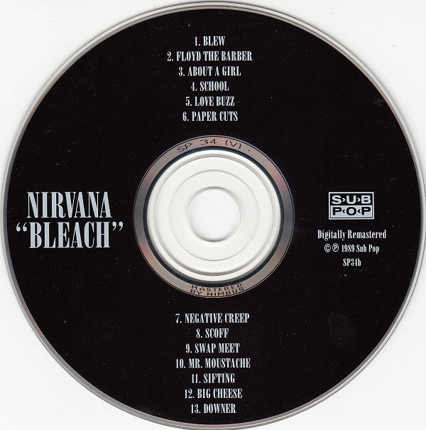 Nirvana : Bleach (CD, Album, RE, RM, Nim)