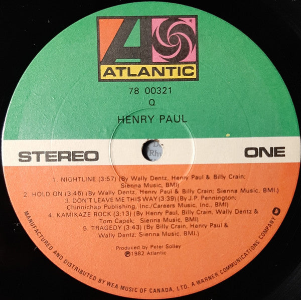 Henry Paul : Henry Paul (LP, Album)