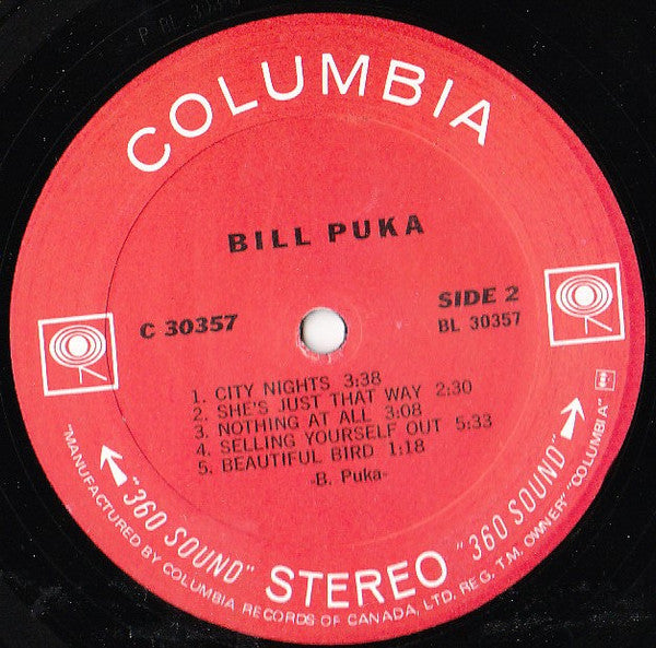 Bill Puka : Bill Puka (LP, Album)