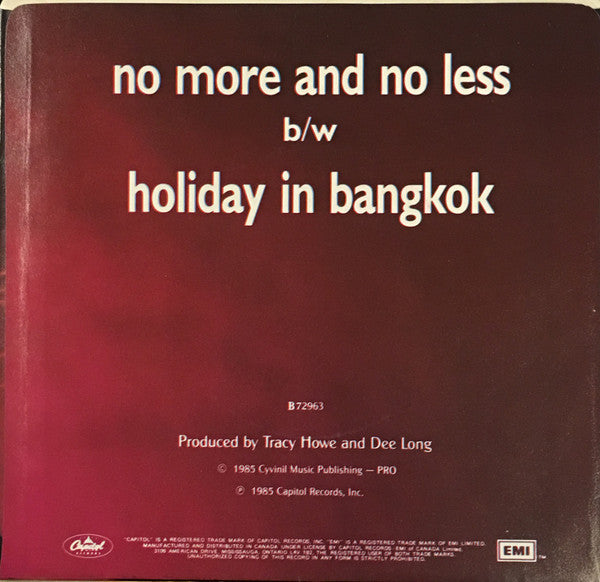 Rational Youth : No More And No Less (7", Single)
