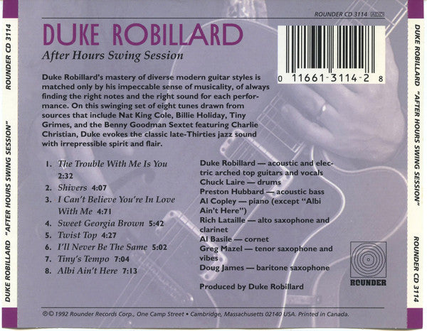Duke Robillard : After Hours Swing Session (CD, Album)